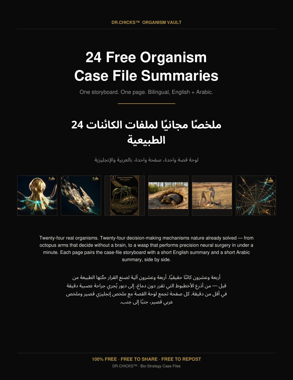 DR.CHICKS 24 Free Organism Case File Summaries cover
